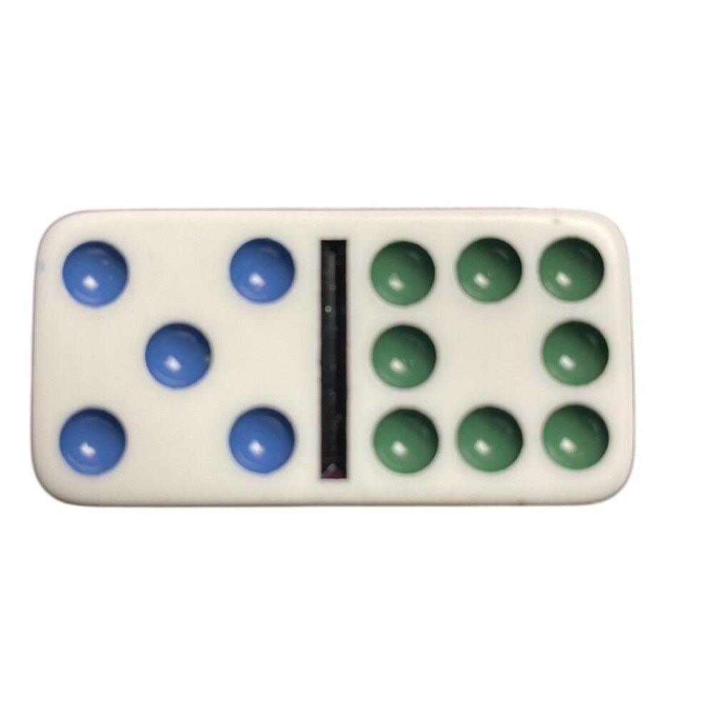 Double Twelve Dominoes Replacement Tile 5 8 Color Dot mq